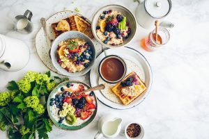 healthy breakfast food on table