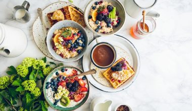healthy breakfast food on table